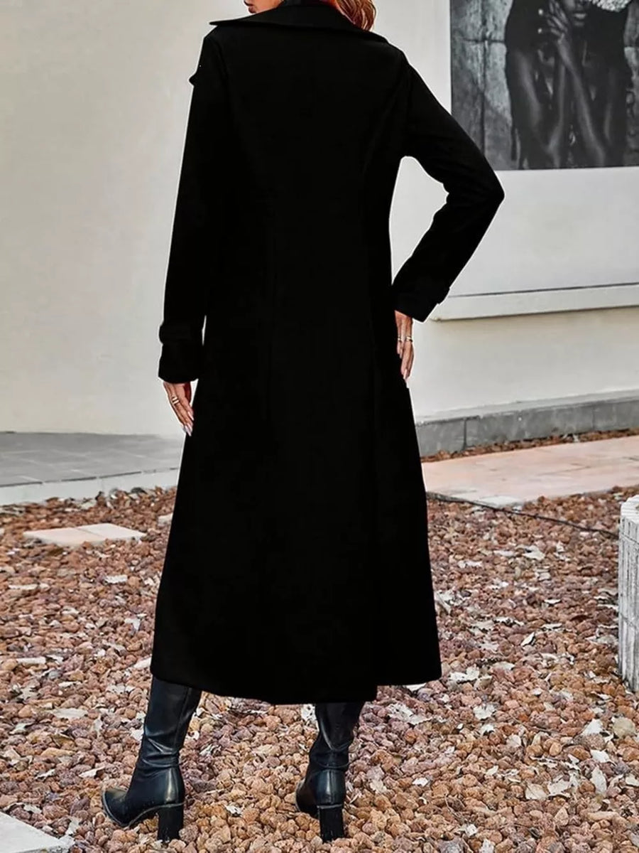 classic trench coat in Green with notch lapel