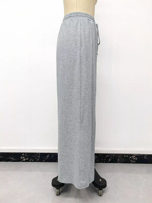 Drawstring Wide-leg Sweatpants option 7