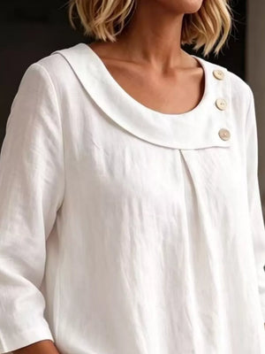 classic blouse in Pink with peter pan collar