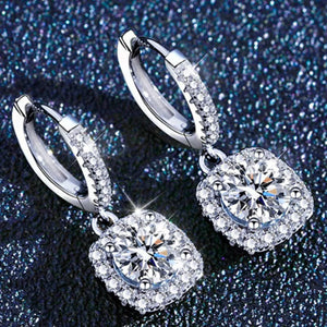 classic earrings in clear with not applicable