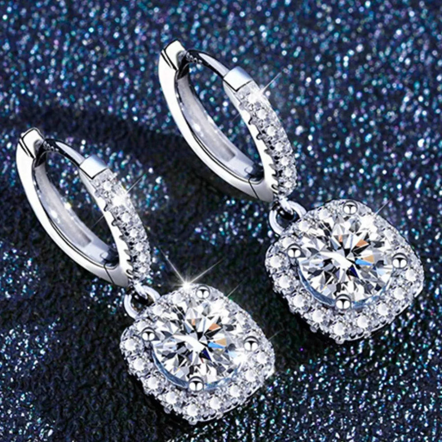 classic earrings in clear with not applicable