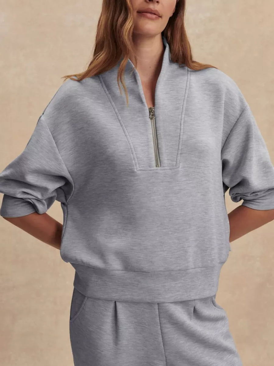 sweatshirt and wide-leg pants set in Burgundy