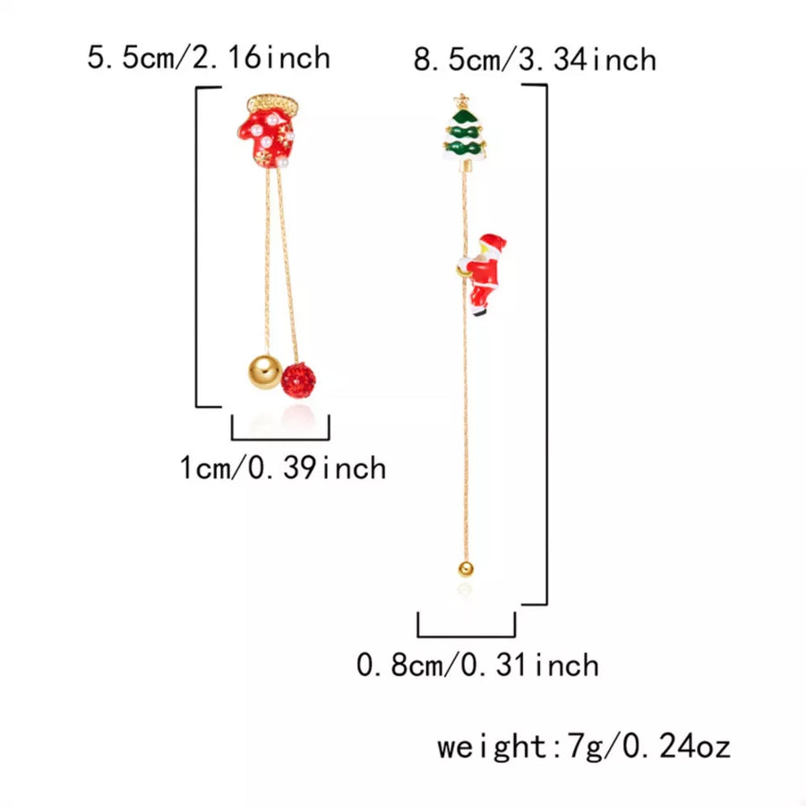 earrings in red with novelty and drop design