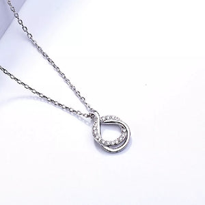 necklace in silver featuring pendant and not applicable fit