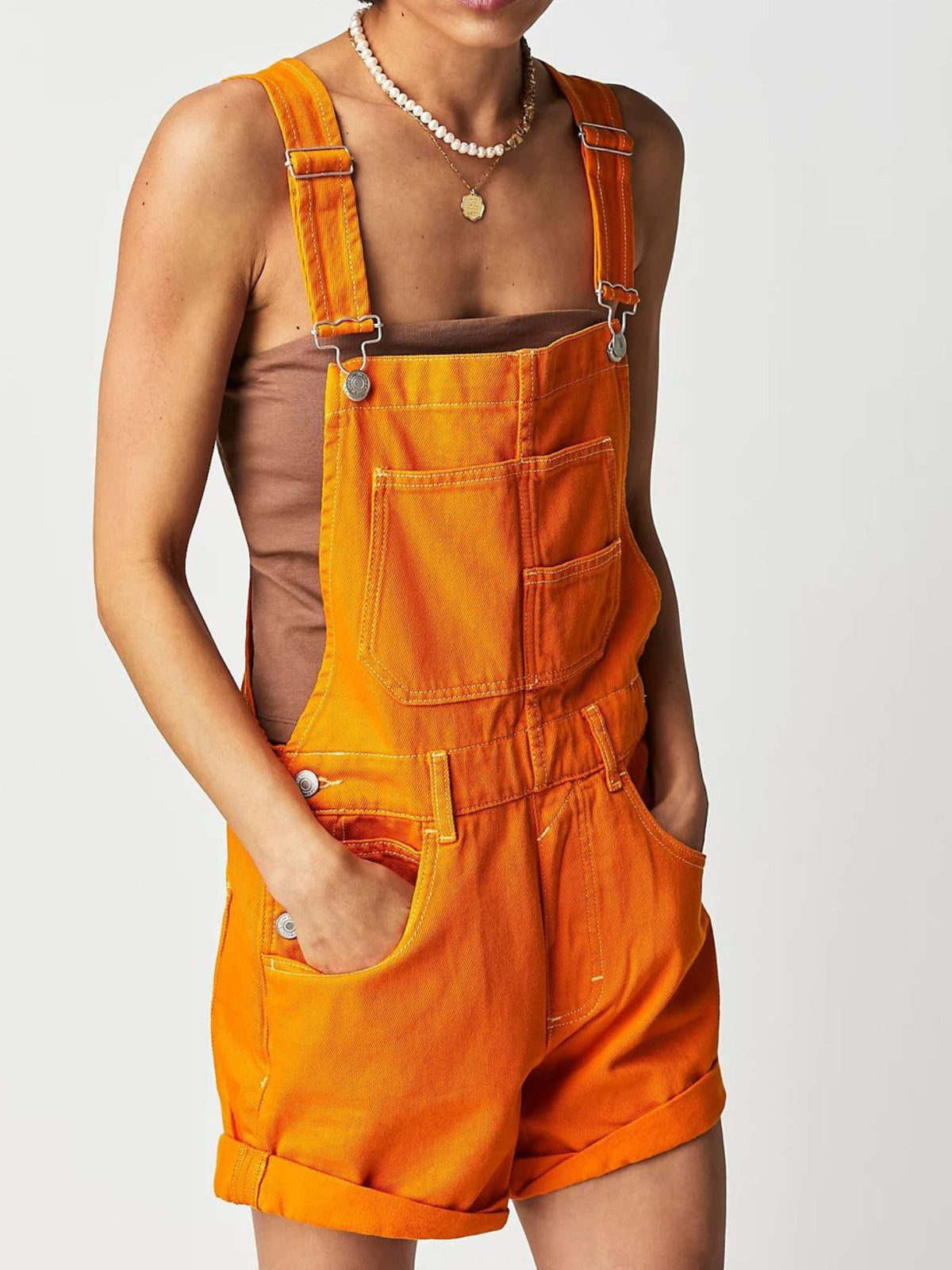 Sunshine Denim Short Overalls