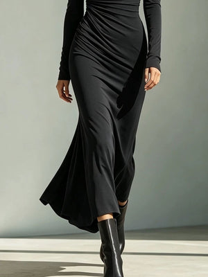 White fitted midi dress with one-shoulder
