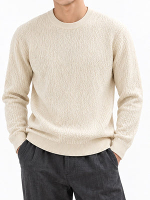 Royal Blue crewneck sweater with hip-length and pullover