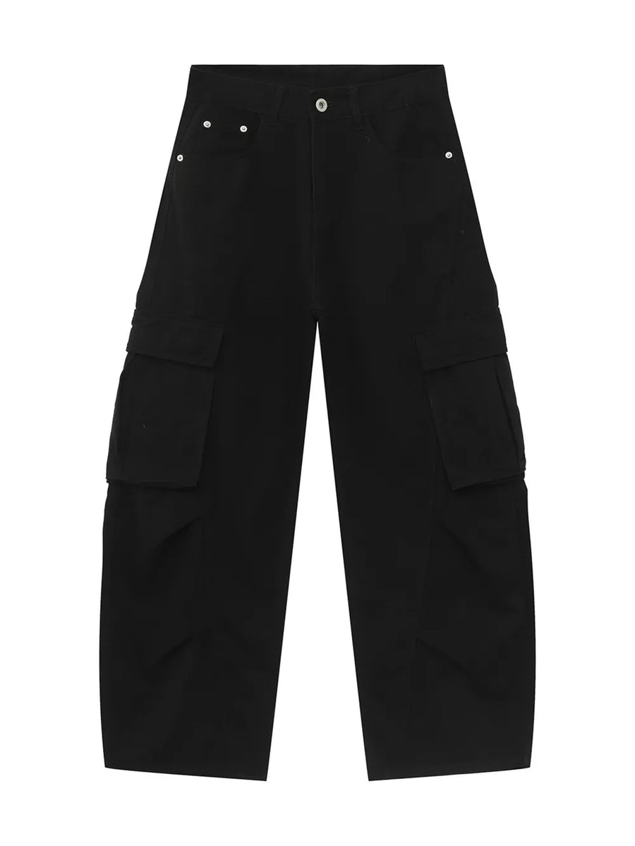 jeans in Black with buttoned and full-length