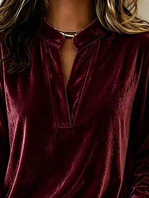 Gold relaxed blouse with collared