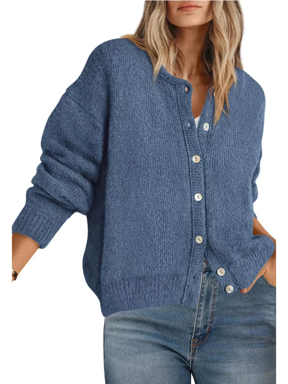 cardigan in Haze Blue