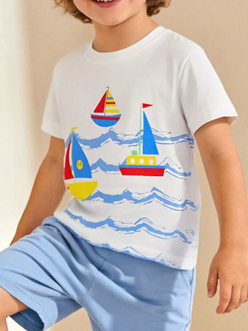 Nautical sailboat print toddler t-shirt