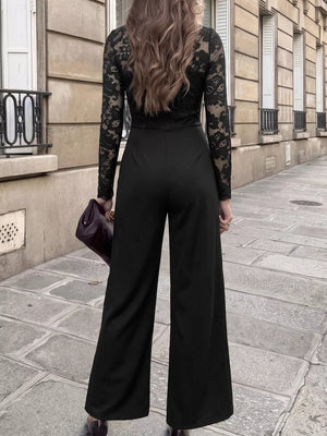 jumpsuit in Black with lace and lace