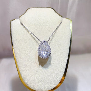 0.5 Carat Sterling Silver Moissanite Pendant Necklace
