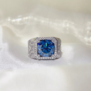 0.3 Carat Moissanite Sterling Silver Geometric Ring option 4