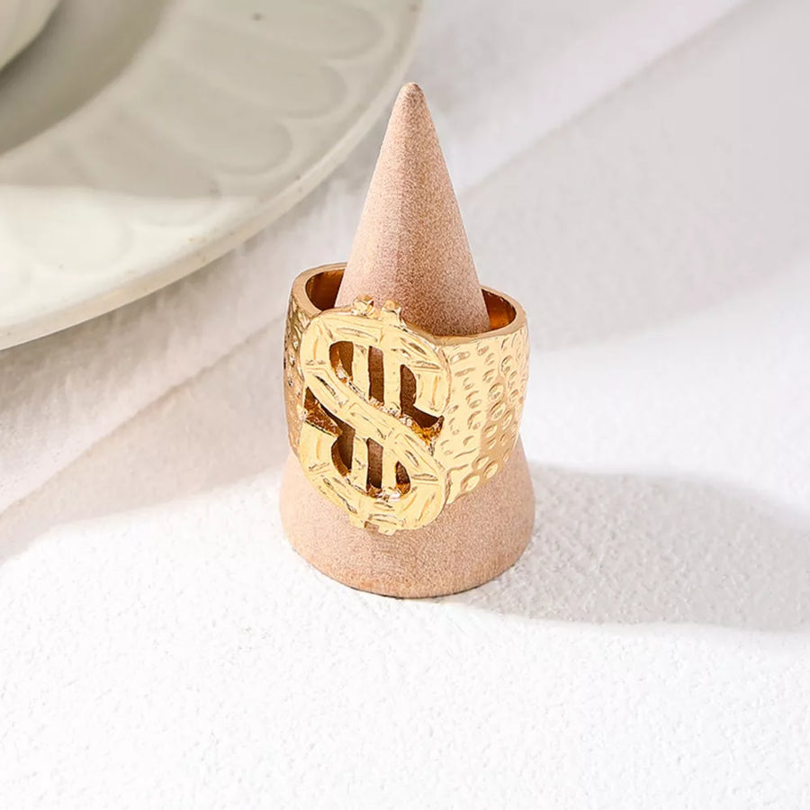 18K Gold-Plated, Alloy Care instructions: Avoid wearing during exercise, as swea ring in gold with statement silhouette