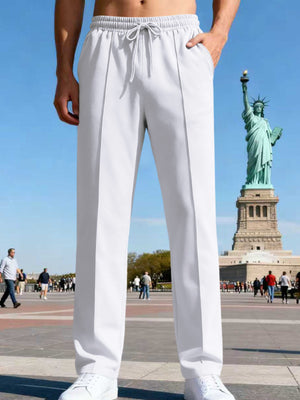 Light Gray straight-leg pants
