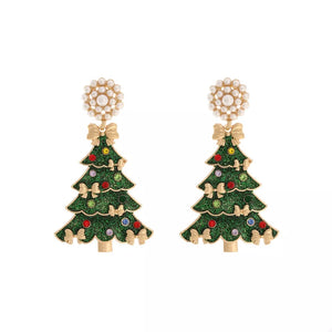 gold earrings featuring rhinestone embellishment and novelty