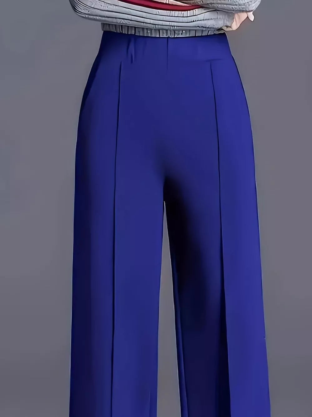 High Waist Wide Leg Pants in Earthy Yellow with pocketed