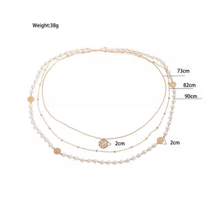 Multi-layered Pearl And 18k Gold-plated Necklace option 10