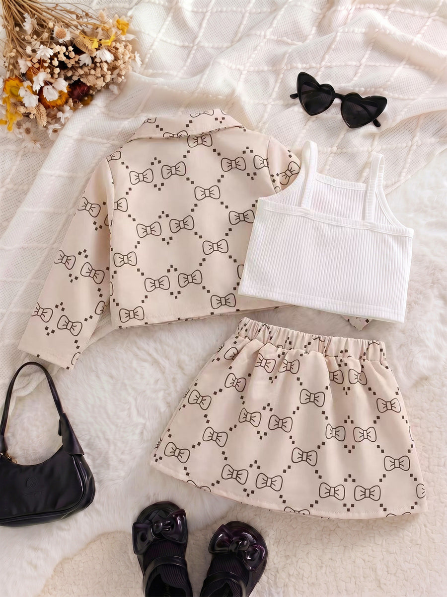 classic outfit set in Khaki Color with collared