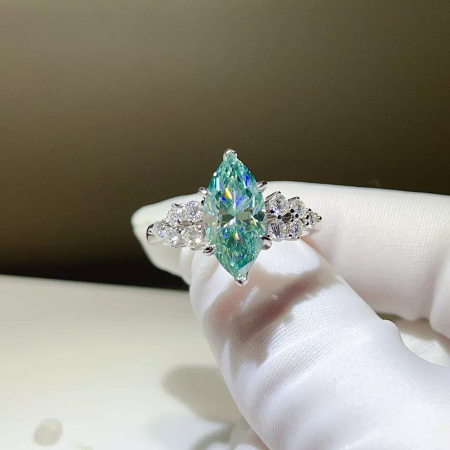5 Carat Moissanite Solitaire Ring In Sterling Silver option 5