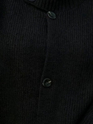 cardigan in blush pink with ribbed and hip-length