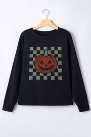 Black sweatshirt with hip-length and pullover