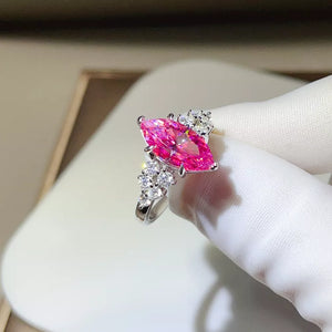 1 Carat Sterling Silver Moissanite Cluster Ring option 4