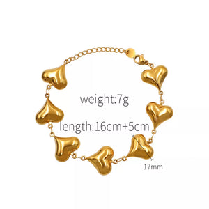 18K Gold-Plated,Stainless Steel Care instructions: Avoid wearing during exercise bracelet in gold with straight silhouette