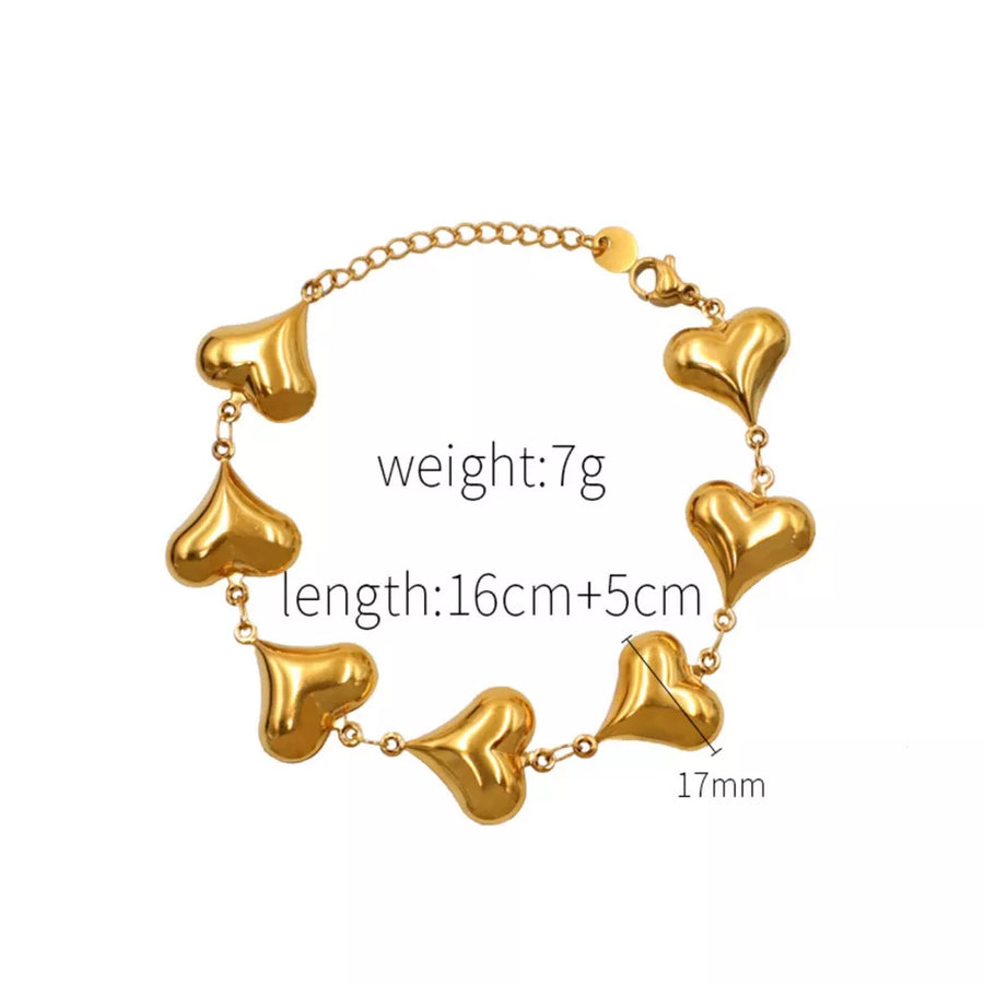 18K Gold-Plated,Stainless Steel Care instructions: Avoid wearing during exercise bracelet in gold with straight silhouette