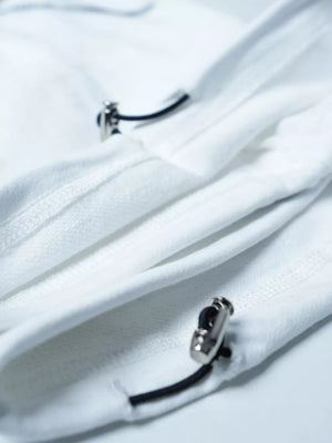 White with Men S Drawstring Wide Leg Pants in White