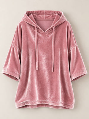 Polyester 100% Care instructions: Hand wash cold pullover hoodie in Pink with oversized silhouette