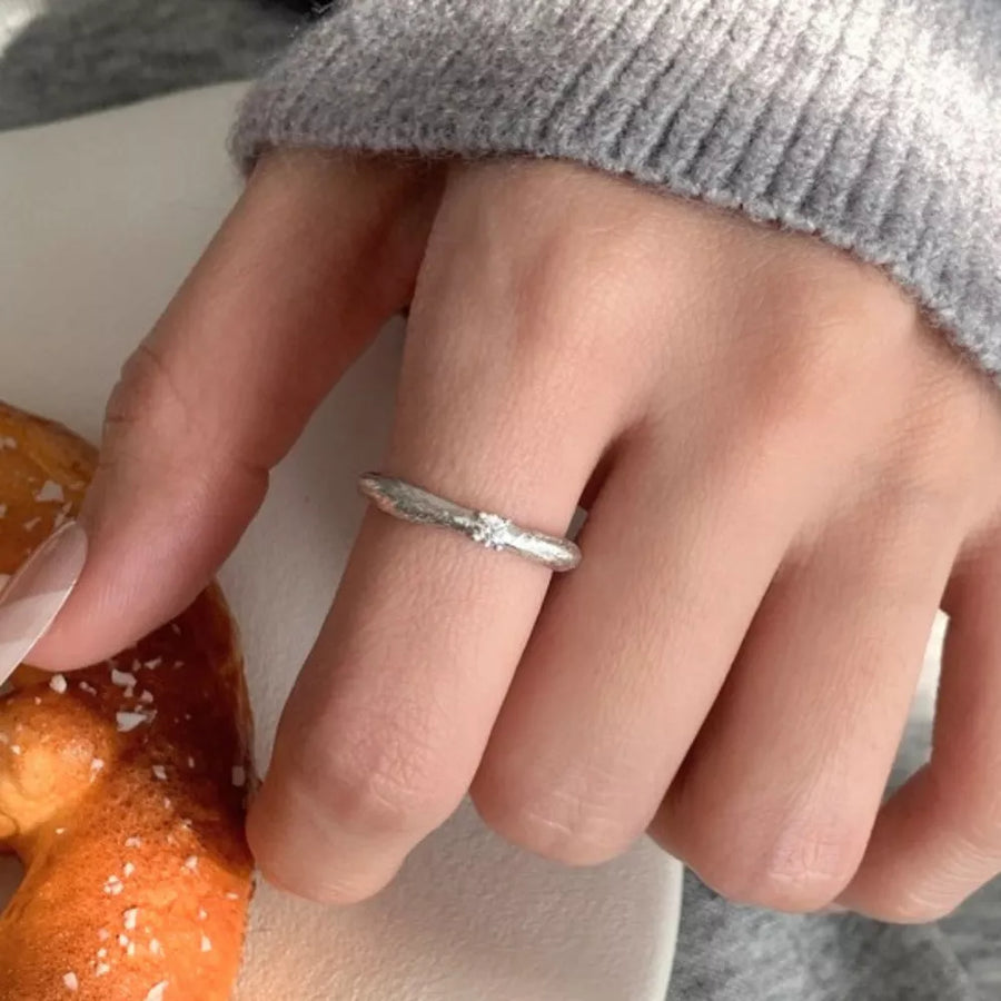 clear curved ring with null