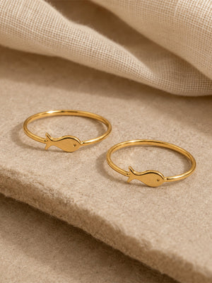 Gold with ring with gold-plated 6