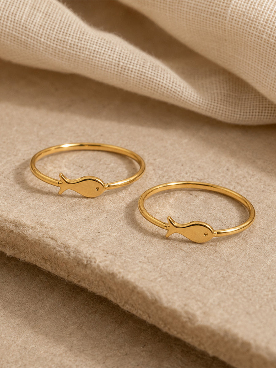 Gold with ring with gold-plated 6