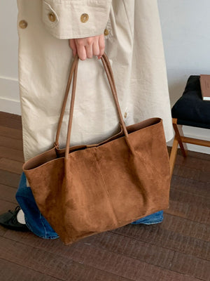 tote in camel brown featuring large capacity and relaxed fit