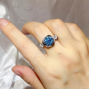 0.3 Carat Moissanite Sterling Silver Fitted Ring