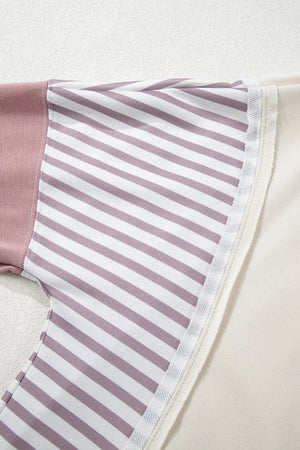 sweatshirt featuring color-block in White with 65% polyester, 35% cotton Care instructions: Machine wash cold texture