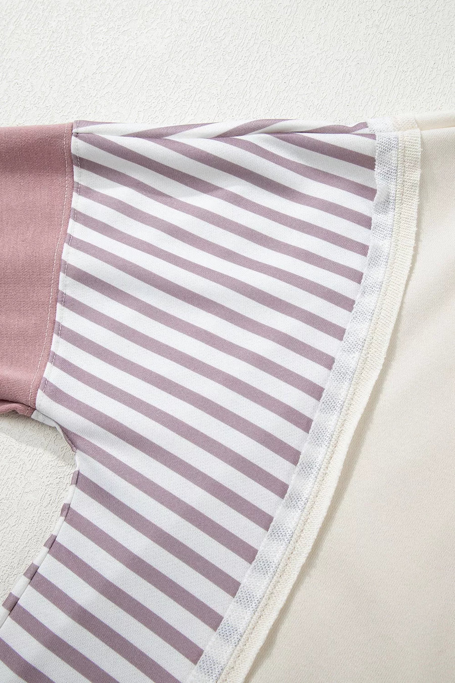 sweatshirt featuring color-block in White with 65% polyester, 35% cotton Care instructions: Machine wash cold texture