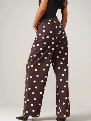 95%cotton, 5%spandex Care instructions: Machine wash cold wide-leg jeans in White with wide-leg silhouette
