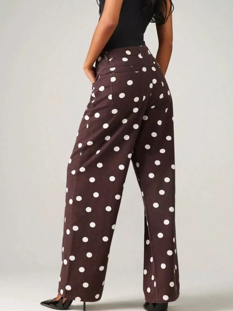95%cotton, 5%spandex Care instructions: Machine wash cold wide-leg jeans in White with wide-leg silhouette