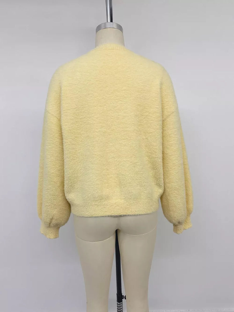 cardigan in Yellow