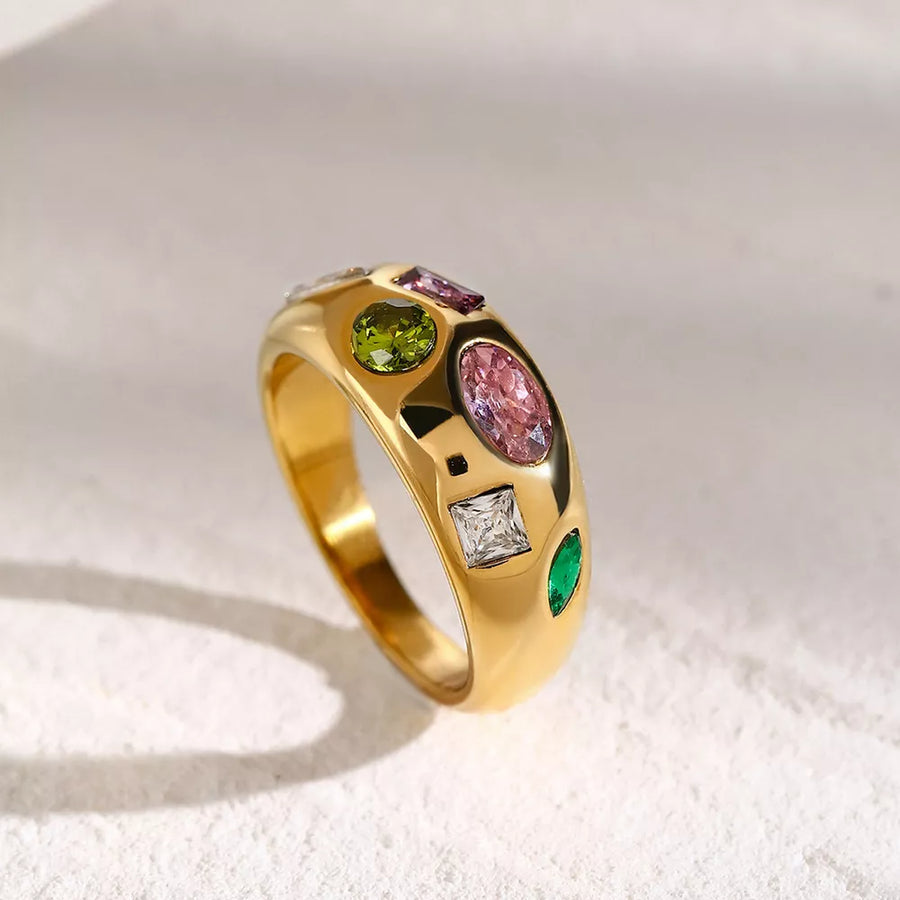 Gold ring with null and null