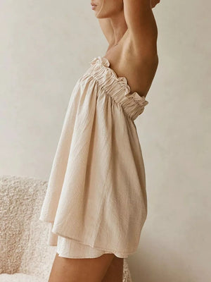 Full Size Strapless Top & High-waisted Skirt Set, view 14