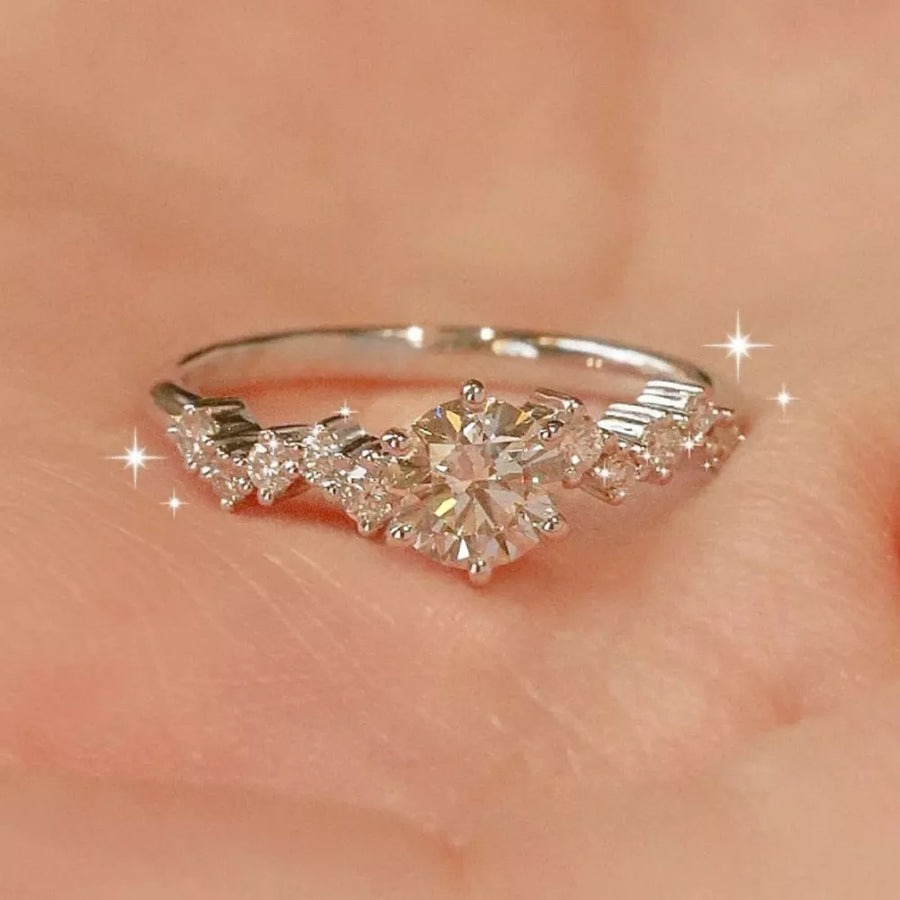 ring in Silver with geometric and adjustable