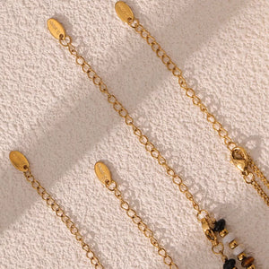 brown necklace with clasp and beaded