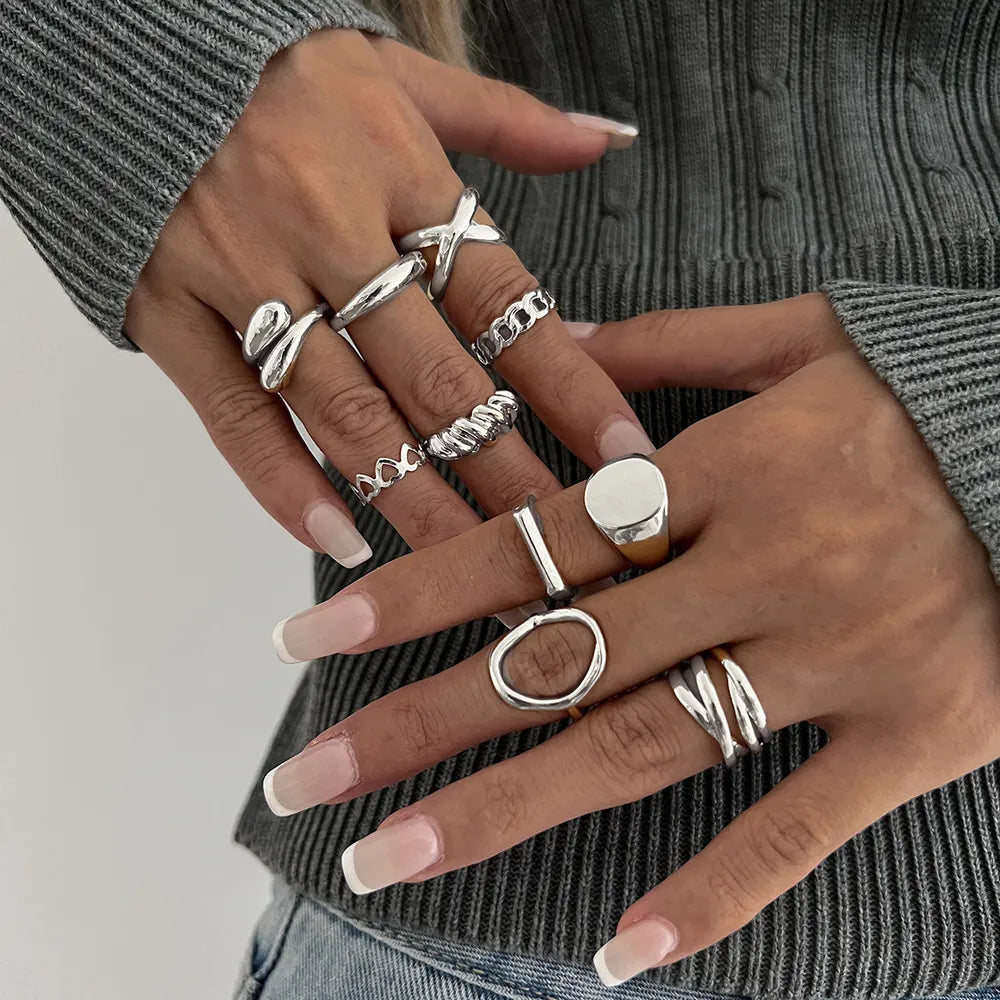 ring in silver featuring 10-piece set and fitted fit