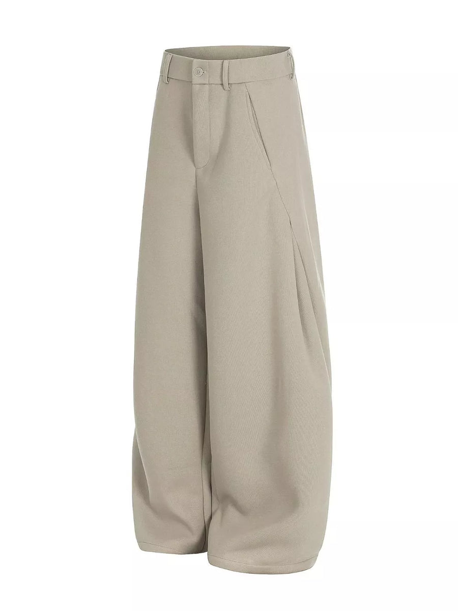 Men's relaxed fit apricot sweatpants with pockets and adjustable waist.