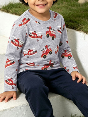 red t-shirt featuring basic style and novelty print