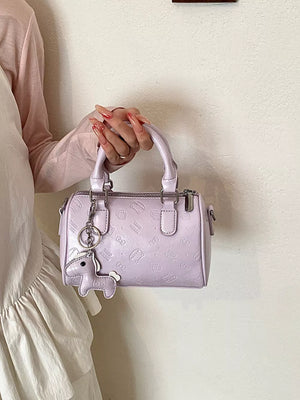 Top Handle Crossbody Bag in Pastel Blue